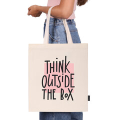 Сумка шоппер BRAUBERG, канвас, 40&times;35 см, бежевый, &laquo;Think outside the box&raquo;, 271898