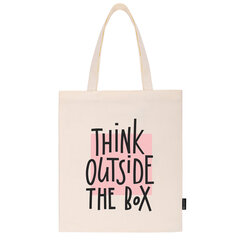 Сумка шоппер BRAUBERG, канвас, 40&times;35 см, бежевый, &laquo;Think outside the box&raquo;, 271898