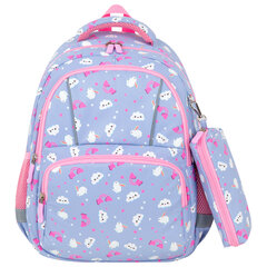 Рюкзак BRAUBERG KIDS SET, с пеналом в комплекте, 2 отделения, &laquo;Rainbow clouds&raquo;, 37&times;28&times;16 см, 272100