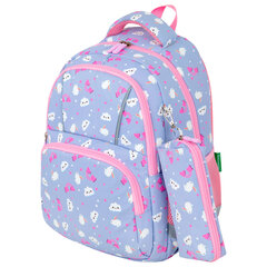 Рюкзак BRAUBERG KIDS SET, с пеналом в комплекте, 2 отделения, &laquo;Rainbow clouds&raquo;, 37&times;28&times;16 см, 272100