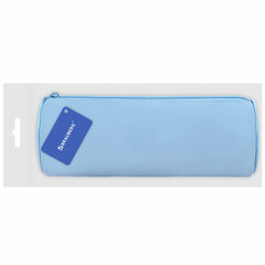 Пенал-тубус BRAUBERG, с эффектом Soft Touch, мягкий, пастельно-голубой, 22&times;8 см, 272300