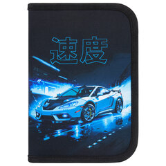 Пенал BRAUBERG с наполнением, 1 отделение, 1 откидная планка, 24 предмета, 21&times;14 см, &laquo;Night race&raquo;, 272352