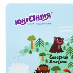 Настольное покрытие ЮНЛАНДИЯ, А3+, пластик, 46&times;33 см, &laquo;Карта&raquo;, 272370