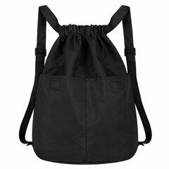 Рюкзак спортивный мешок HEIKKI PACK (ХЕЙКИ), 2 отделения, увеличенный объем, 40&times;35 см, черный, 272419