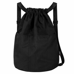 Рюкзак спортивный мешок HEIKKI PACK (ХЕЙКИ), 2 отделения, увеличенный объем, 40&times;35 см, черный, 272419