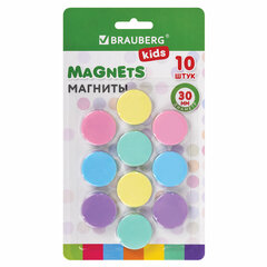 Магниты 30 мм, НАБОР 10 шт., &laquo;MACAROONS&raquo;, BRAUBERG KIDS, блистер, 272521