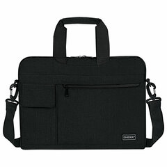 Сумка портфель HEIKKI NOVATION (ХЕЙКИ) с отделением для ноутбука 13-14", багажная лента, черная, 28&times;38&times;3 см, 272594