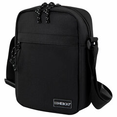 Сумка на плечо HEIKKI COMPACT (ХЕЙКИ), два кармана, черная, 22&times;17&times;6 см, 272630