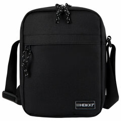 Сумка на плечо HEIKKI COMPACT (ХЕЙКИ), два кармана, черная, 22&times;17&times;6 см, 272630