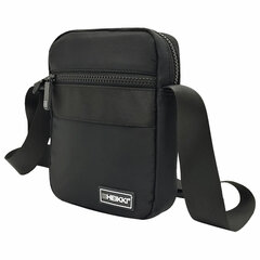 Сумка на плечо HEIKKI COMPACT (ХЕЙКИ) с карманом, черная, 20&times;16&times;5 см, 272632