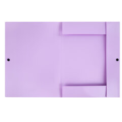 Папка на кнопке пластиковая BRAUBERG &laquo;PASTEL&raquo;, А4, 3 клапана, 600 мкм, цвета ассорти, 272886
