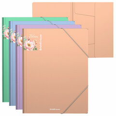 Папка на резинках ERICH KRAUSE &laquo;Matt Pastel Bloom&raquo;, до 300 листов, ассорти, 600 мкм, 61202