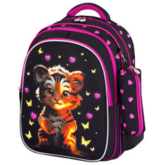 Рюкзак BRAUBERG KIDS MIND с пеналом в комплекте, 2 отделения, &laquo;Tiger Cub&raquo;, 40&times;28&times;18 см, 273175