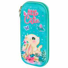Пенал ЮНЛАНДИЯ, 1 отделение, карман, полиэстер/<wbr/>EVA, 22&times;10&times;5 см, &laquo;Pretty bunny&raquo;, 273189