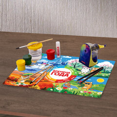 Настольное покрытие BRAUBERG KIDS, А3+, пластик, 46&times;33 см, &laquo;Кот-энтузиаст изучает Времена года&raquo;, 273618