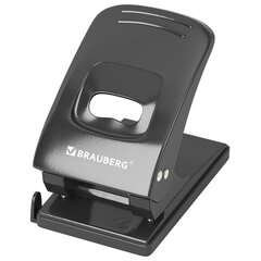 Дырокол металлический BRAUBERG &laquo;Office style&raquo;, до 60 листов, черный, 273956