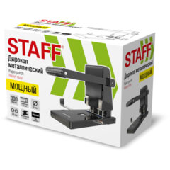 Дырокол металлический МОЩНЫЙ STAFF &laquo;Heavy duty ECO&raquo;, до 300 листов, черный, 274242