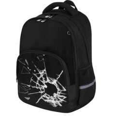 Рюкзак BRAUBERG SOFT, 2 отделения, 3 кармана, &laquo;Осколки&raquo;, СВЕТЯЩИЙСЯ, 40&times;31&times;15 см, 274402