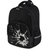 Рюкзак BRAUBERG SOFT, 2 отделения, 3 кармана, "Осколки", СВЕТЯЩИЙСЯ, 40х31х15 см, 274402