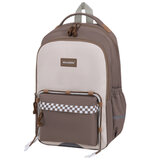 Рюкзак BRAUBERG STYLE, 2 отделения, 4 кармана, "Клетка", коричневый, 40х26х15 см, 274412