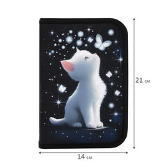 Пенал BRAUBERG, 1 отделение, полиэстер, 21&times;14 см, &laquo;White kitten&raquo;, 274597
