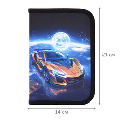 Пенал BRAUBERG, 1 отделение, полиэстер, 21&times;14 см, &laquo;Galactic car&raquo;, 274598