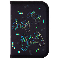 Пенал BRAUBERG с наполнением, 1 отделение, 1 откидная планка, 24 предмета, 21&times;14 см, &laquo;Pixel gamepad&raquo;, 274619