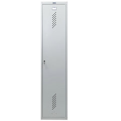 Шкаф металлический для одежды ПРАКТИК &laquo;ML/<wbr/>LS-11-40D&raquo;, 2 отделения, 1830&times;400&times;500 мм, 23 кг, разборный