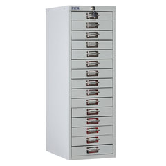 Шкаф металлический для документов ПРАКТИК &laquo;MDC-A4/<wbr/>910/<wbr/>15&raquo;, 15 ящиков, 910&times;277&times;405 мм, собранный