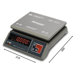 Весы фасовочные MERTECH M-ER 326AFU-3.01, LCD (0,01-3 кг), дискретность 1 г, платформа 255&times;205 мм
