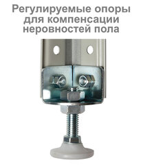 Стеллаж металлический BRABIX &laquo;MS Plus-200/<wbr/>50-5&raquo;, 2000&times;1000&times;500 мм, 5 полок, регулируемые опоры, 291110