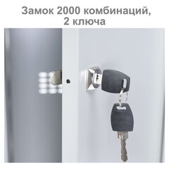 Шкаф металлический для одежды BRABIX &laquo;LK 11-30&raquo;, УСИЛЕННЫЙ, 1 секция, 1830&times;300&times;500 мм,18 кг, 291127