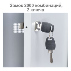Шкаф металлический для одежды BRABIX &laquo;LK 11-40&raquo;, УСИЛЕННЫЙ, 1 секция, 1830&times;400&times;500 мм, 20 кг, 291130