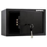 Сейф мебельный BRABIX "SF-200KL", 200х310х200 мм, ключевой замок, черный, 291144