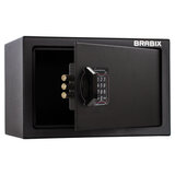 Сейф мебельный BRABIX "SF-200EL", 200х310х200 мм, электронный замок, черный, 291145