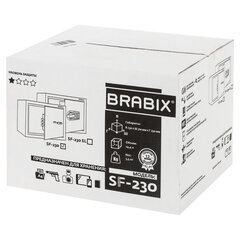 Сейф мебельный BRABIX &laquo;SF-230KL&raquo;, 230&times;310&times;250 мм, ключевой замок, черный, 291146