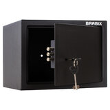 Сейф мебельный BRABIX "SF-230KL", 230х310х250 мм, ключевой замок, черный, 291146