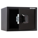 Сейф мебельный BRABIX "SF-230EL", 230х310х250 мм, электронный замок, черный, 291147