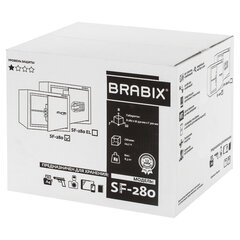 Сейф мебельный BRABIX &laquo;SF-280KL&raquo;, 280&times;350&times;300 мм, ключевой замок, черный, 291148