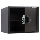 Сейф мебельный BRABIX "SF-280EL", 280х350х300 мм, электронный замок, черный, 291149