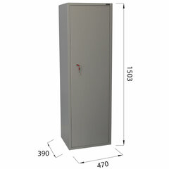 Шкаф металлический для документов BRABIX &laquo;KBS-031Т&raquo;, 1503&times;470&times;390 мм, 35 кг, трейзер, сварной, 291156