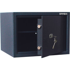 Сейф BRABIX &laquo;КМ-310&raquo;, 310&times;430&times;375 мм, 20 кг, ключевой замок + полка, крепление к стене, 291166