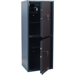 Сейф BRABIX &laquo;КМ-1200Т/<wbr/>2&raquo;, 1200&times;475&times;400 мм, 76 кг, 2 отделения, ключевой замок, трейзер, крепление к стене, 291170