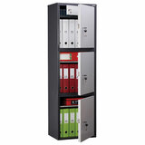 Шкаф металлический для документов AIKO "SL-150/3Т" ГРАФИТ, 1490х460х340 мм, 37 кг