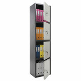Шкаф металлический для документов AIKO "SL-185/4" ГРАФИТ, 1800х460х340 мм, 37 кг