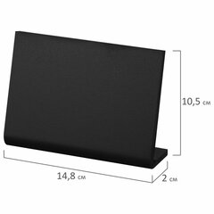 Ценник L-образный для мелового маркера A6 (10,5&times;14,8 см), КОМПЛЕКТ 10 шт., ПВХ, ЧЕРНЫЙ, BRAUBERG, 291295