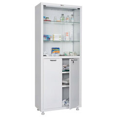 Шкаф медицинский 2-створчатый HILFE &laquo;МД 2 1670/<wbr/>SG&raquo; 1755&times;700&times;320 мм, стекло, белый