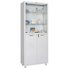 Шкаф медицинский 2-створчатый HILFE &laquo;МД 2 1670/<wbr/>SG&raquo; 1755&times;700&times;320 мм, стекло, белый