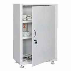 Шкаф медицинский 1-створчатый HILFE &laquo;МД 1 1760/<wbr/>SG&raquo; 1850&times;600&times;400 мм, стекло, белый