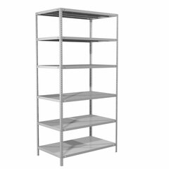 Стеллаж металлический BRABIX &laquo;MS 220/<wbr/>30-6&raquo;, 2200&times;1000&times;300 мм, 6 полок, 291373